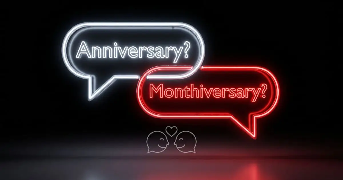 Infografis penjelasan perbedaan istilah anniversary dan monthiversary dalam hubungan